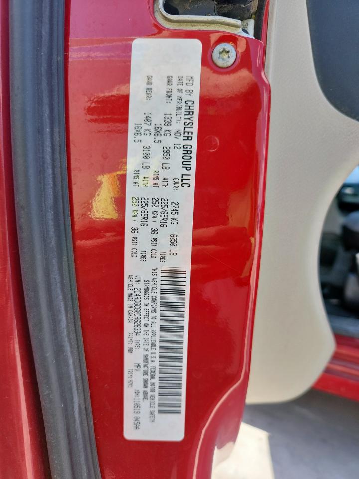 2013 Dodge Grand Caravan Sxt VIN: 2C4RDGCG0DR626334 Lot: 70035415