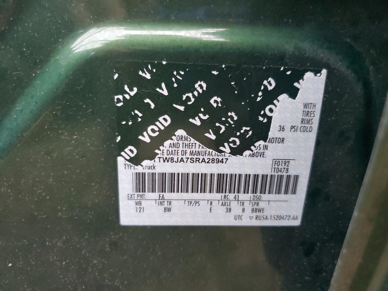 2025 Ford Maverick Xlt VIN: 3FTTW8JA7SRA28947 Lot: 69149315