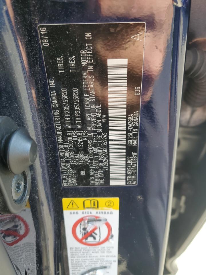 2016 Lexus Rx 350 Base VIN: 2T2BZMCA5GC052245 Lot: 70256545