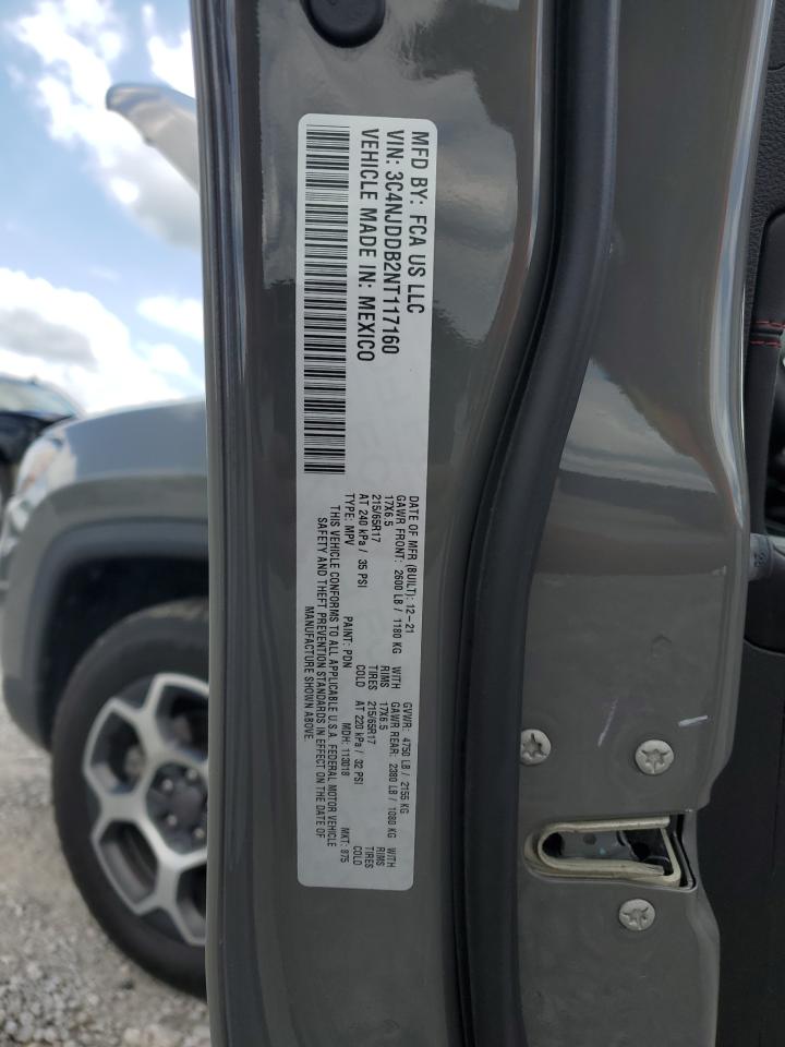 2022 Jeep Compass Trailhawk VIN: 3C4NJDDB2NT117160 Lot: 69801465