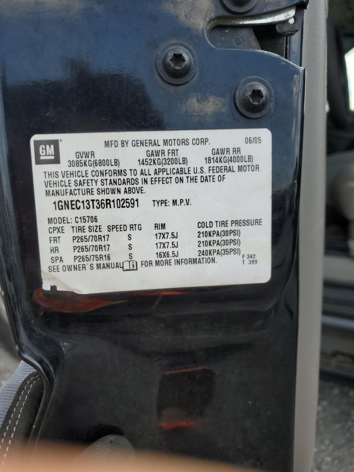 1GNEC13T36R102591 2006 Chevrolet Tahoe C1500
