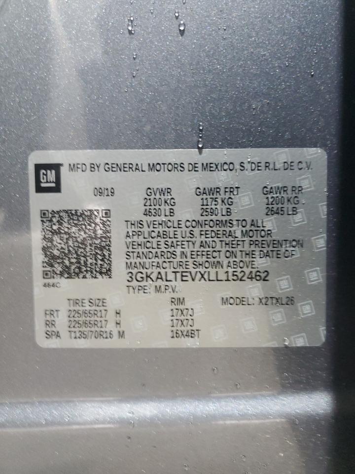 2020 GMC Terrain Sle VIN: 3GKALTEVXLL152462 Lot: 70163185