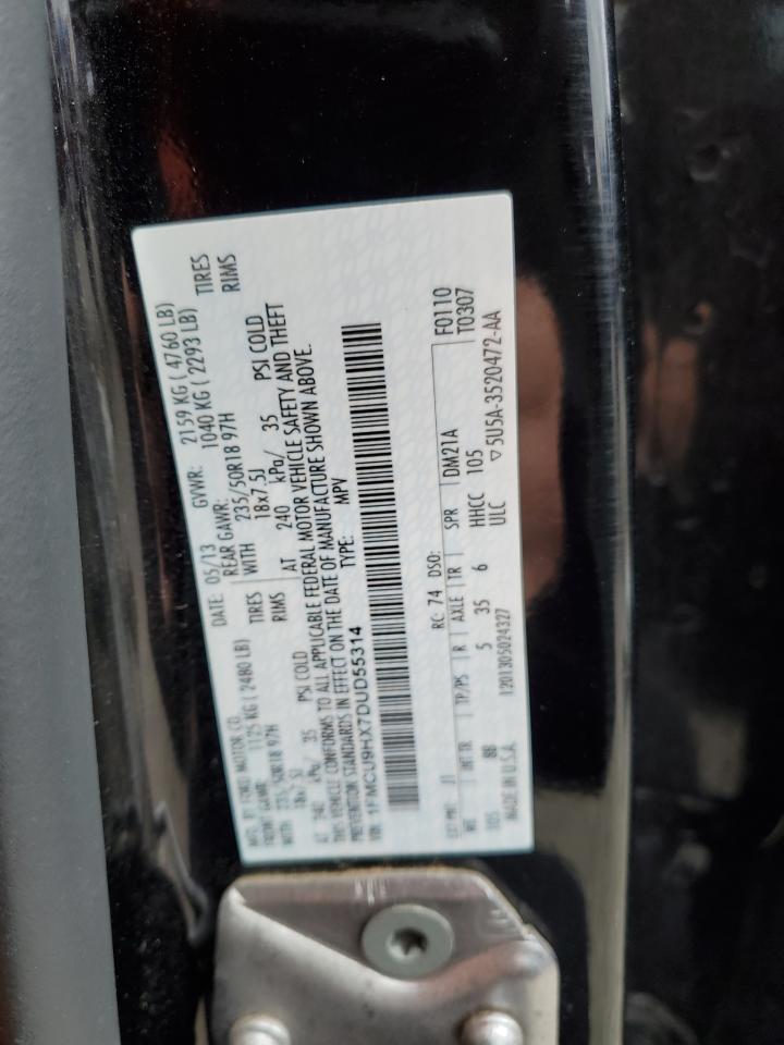 2013 Ford Escape Sel VIN: 1FMCU9HX7DUD55314 Lot: 70541445