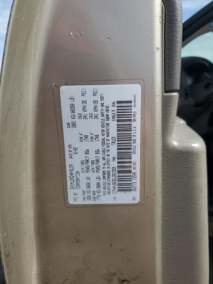 2002 Dodge Ram 1500 VIN: 1D7HA16K52J261559 Lot: 70363155