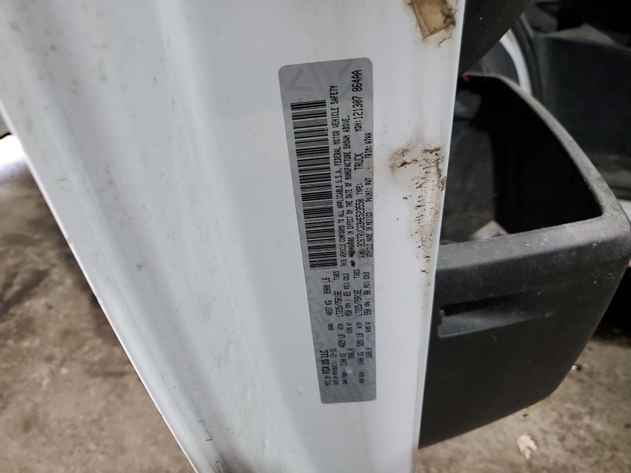 2017 Ram Promaster 2500 2500 High VIN: 3C6TRVCG3HE523550 Lot: 70876285