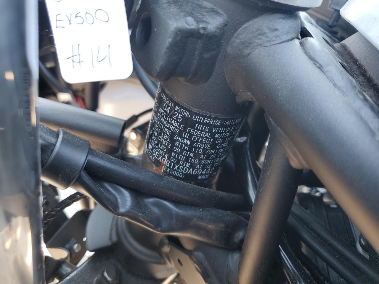 2025 Kawasaki Ex500 VIN: ML5EXGG1XSDA69442 Lot: 69794375