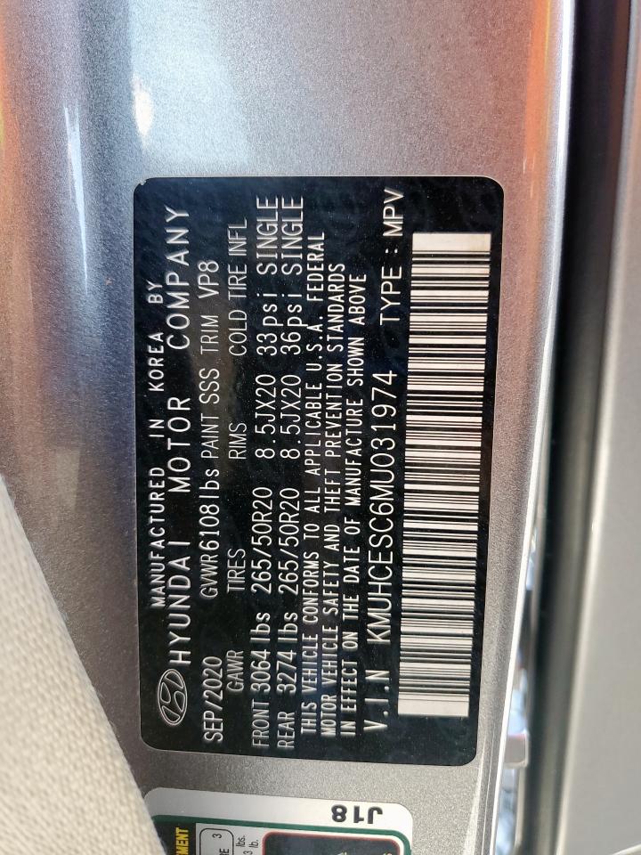 2021 Genesis Gv80 Base VIN: KMUHCESC6MU031974 Lot: 71478785