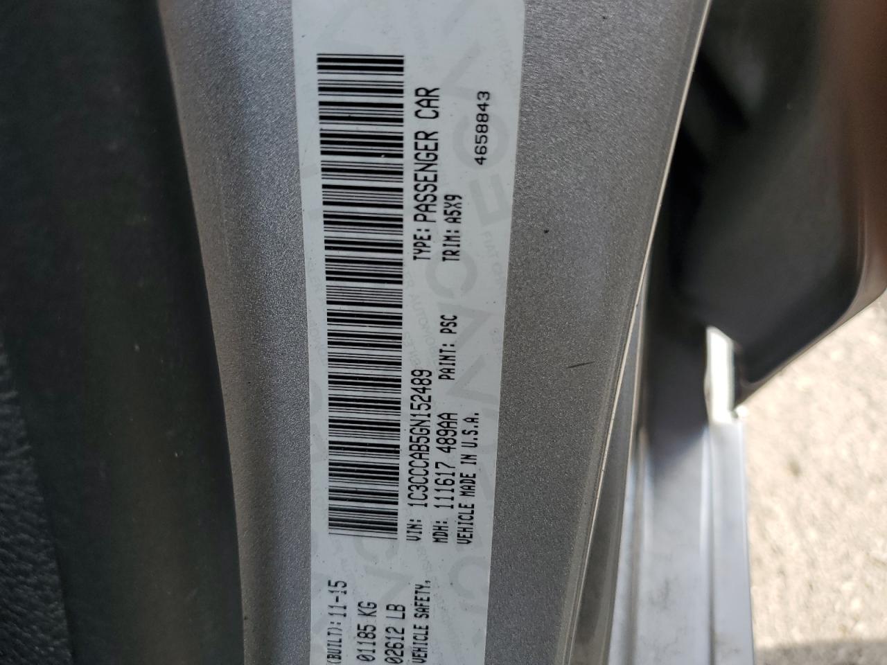 2016 Chrysler 200 Limited VIN: 1C3CCCAB5GN152489 Lot: 69208605