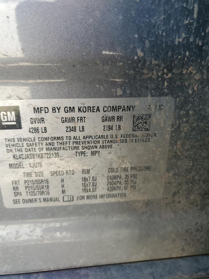 2019 Buick Encore Preferred VIN: KL4CJASB1KB722139 Lot: 69350935