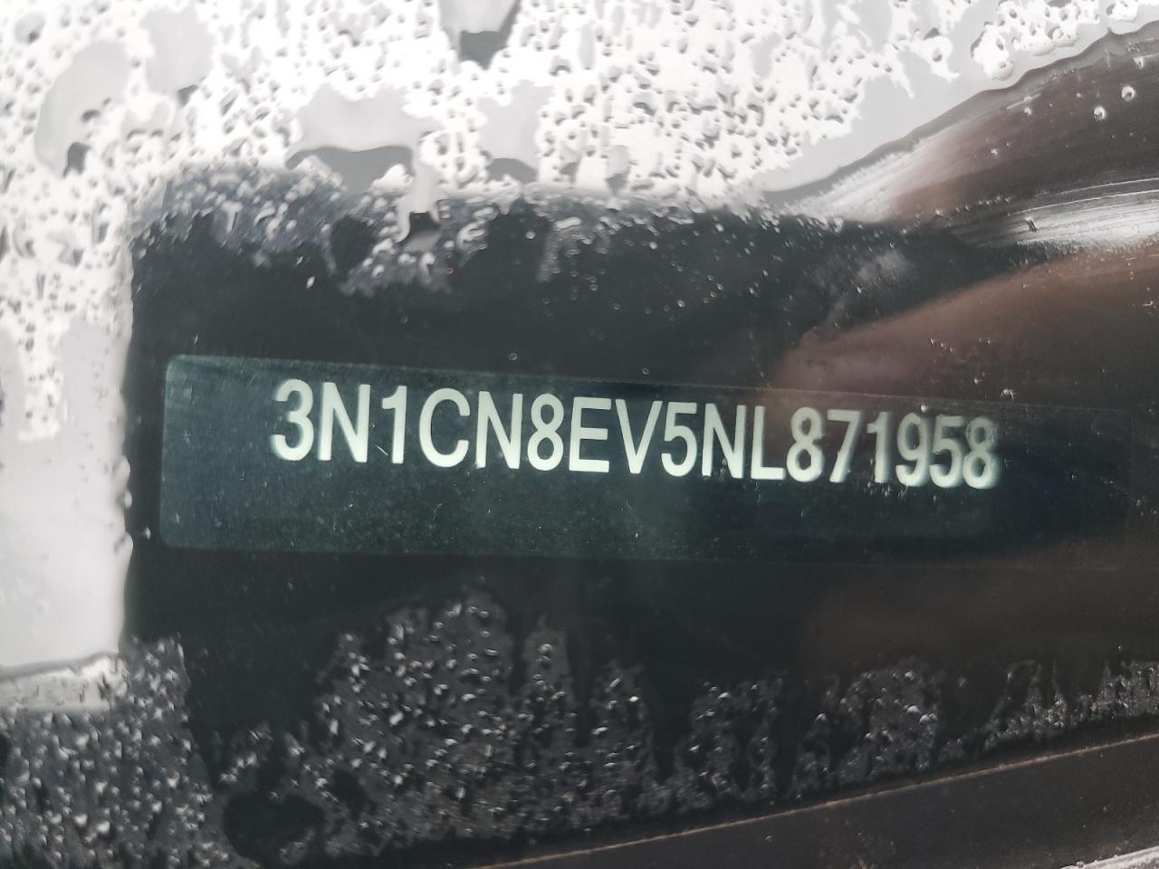 2022 Nissan Versa Sv VIN: 3N1CN8EV5NL871958 Lot: 66442035