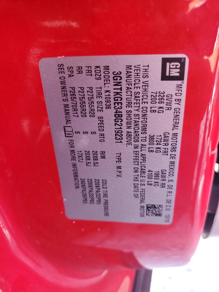 2011 Chevrolet Avalanche Ltz VIN: 3GNTKGE34BG219231 Lot: 67139945