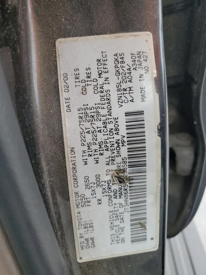 2000 Toyota 4Runner Sr5 VIN: JT3HN86R5Y0298585 Lot: 68542965