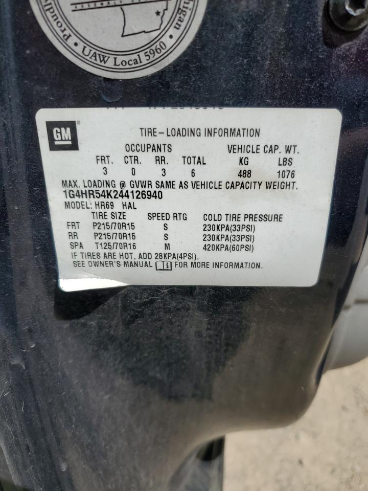 2004 Buick Lesabre Limited VIN: 1G4HR54K244126940 Lot: 70314045