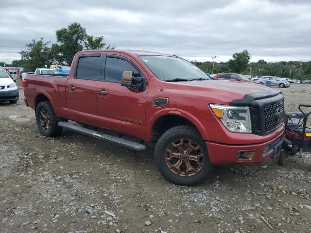 Pickups NISSAN TITAN 2016 Red