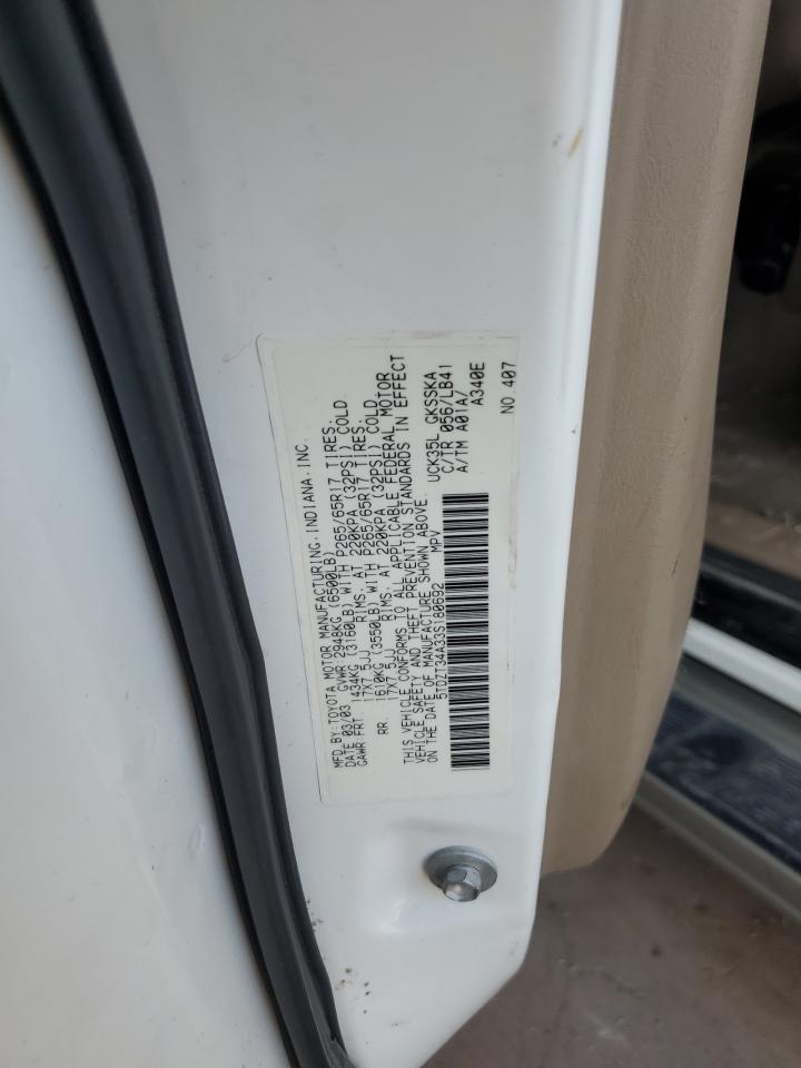 2003 Toyota Sequoia Sr5 VIN: 5TDZT34A33S180692 Lot: 70655985