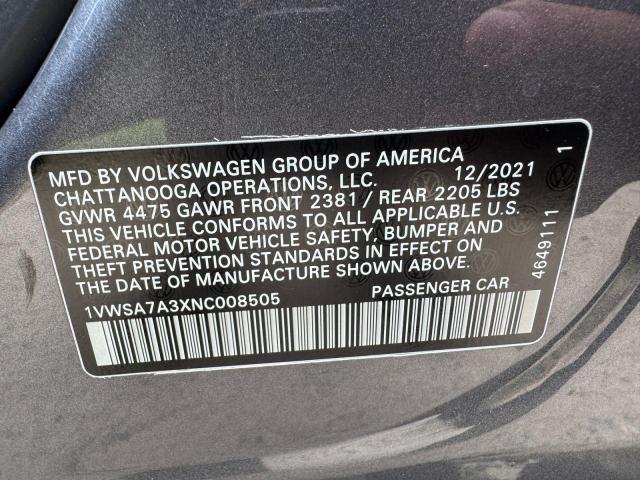 2022 VOLKSWAGEN PASSAT SE  
