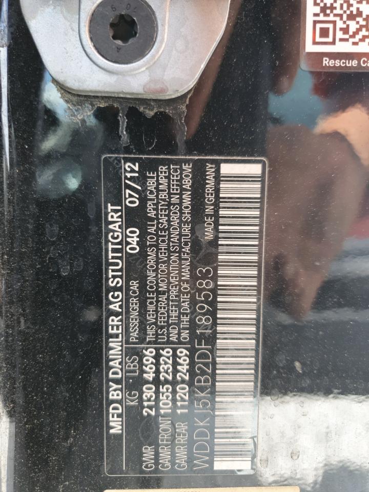 2013 Mercedes-Benz E 350 VIN: WDDKJ5KB2DF189583 Lot: 69953605