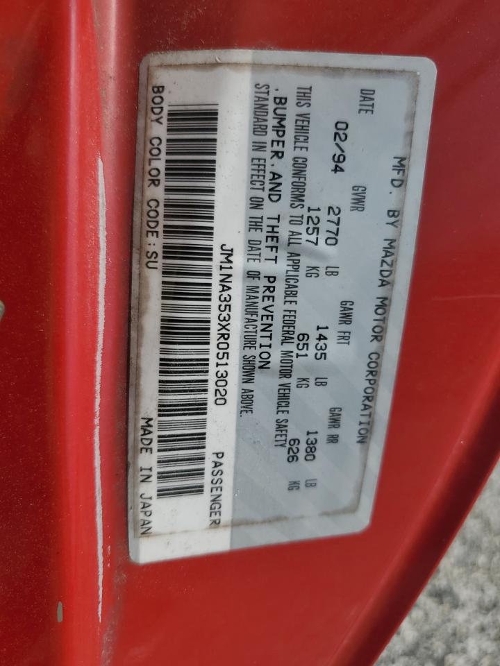 1994 Mazda Mx-5 Miata VIN: JM1NA353XR0513020 Lot: 67516955