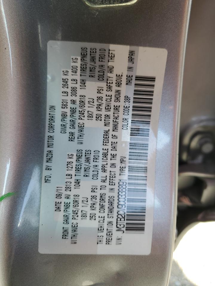 2012 Mazda Cx-9 VIN: JM3TB2CV9C0338891 Lot: 67541905