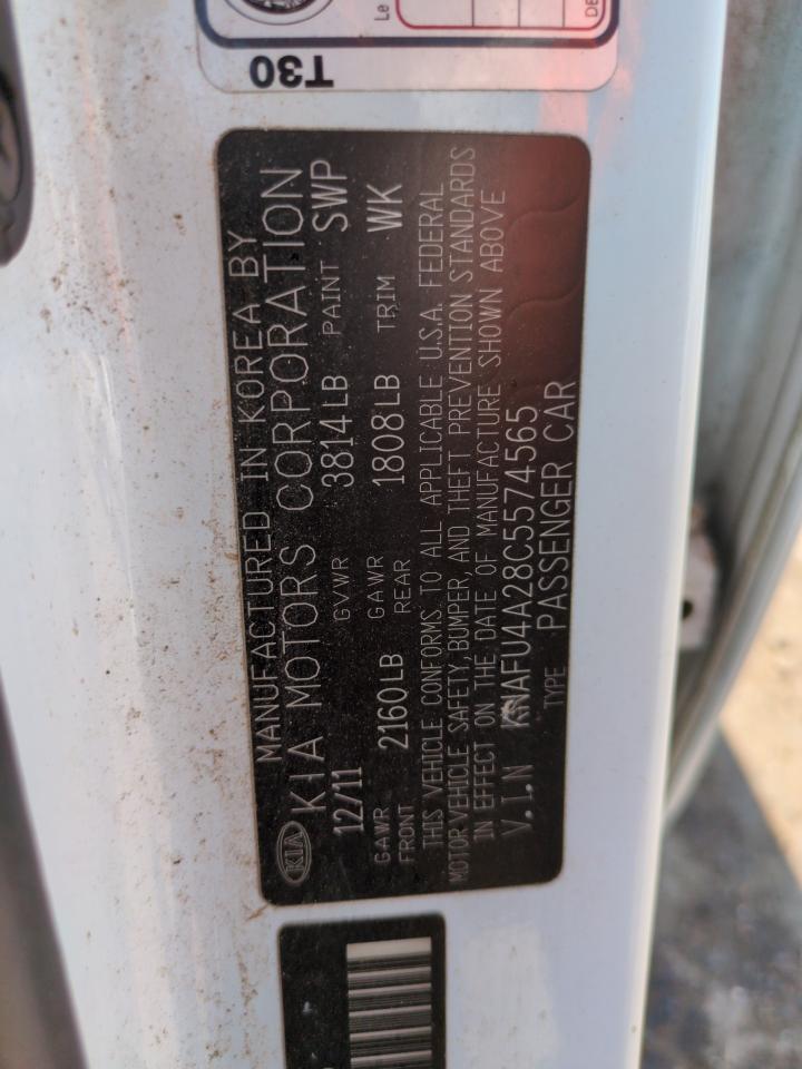 2012 Kia Forte Ex VIN: KNAFU4A28C5574565 Lot: 68740735