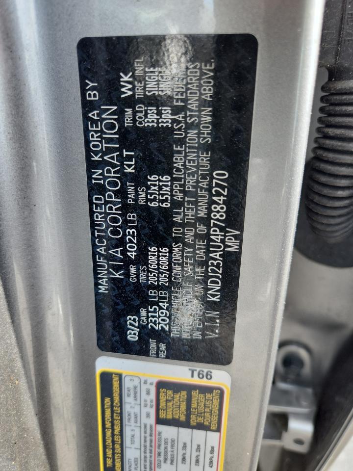 2023 Kia Soul Lx VIN: KNDJ23AU4P7884270 Lot: 70017605