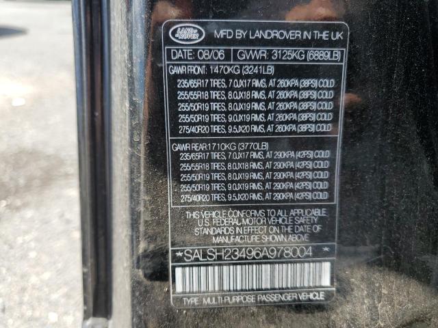 2006 LAND ROVER RANGE ROVER SPORT SUPERCHARGED  