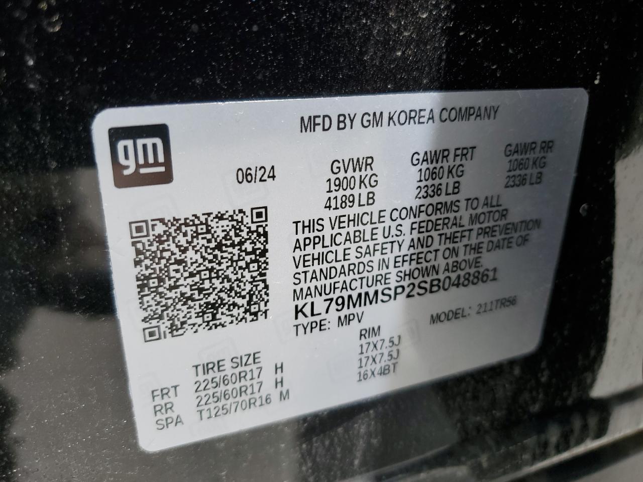 2025 Chevrolet Trailblazer Ls VIN: KL79MMSP2SB048861 Lot: 70390575