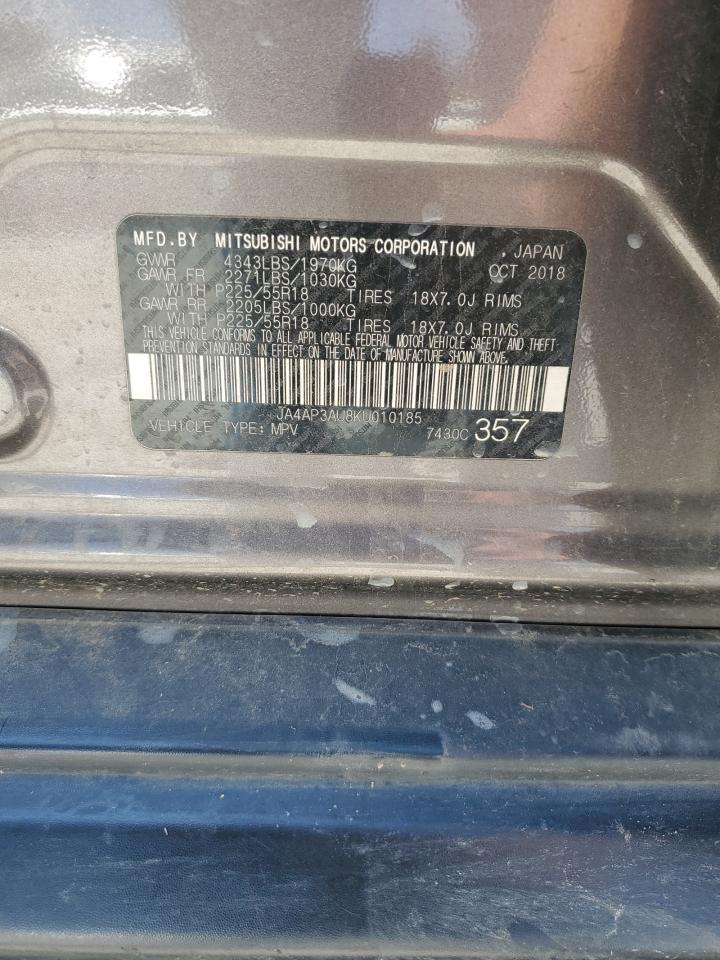 2019 Mitsubishi Outlander Sport Es VIN: JA4AP3AU8KU010185 Lot: 68111025