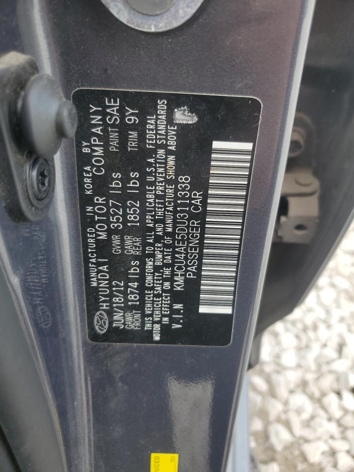 2013 Hyundai Accent Gls VIN: KMHCU4AE5DU311338 Lot: 67235195