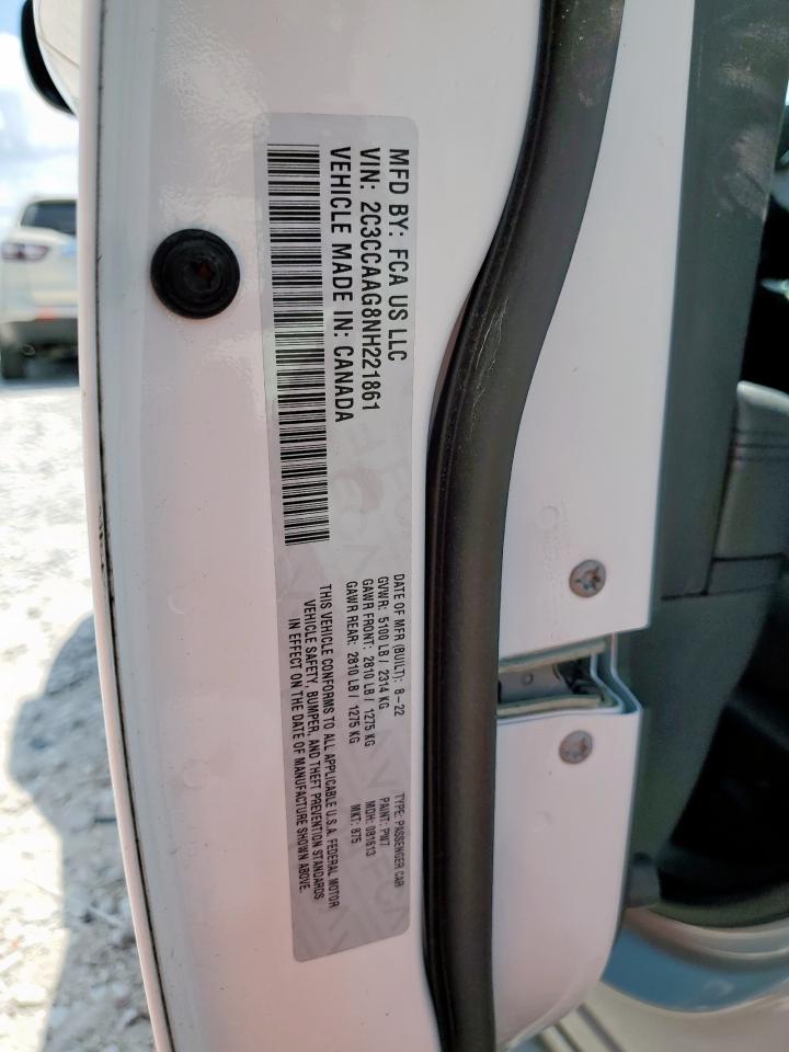 2022 Chrysler 300 Touring VIN: 2C3CCAAG8NH221861 Lot: 67856255