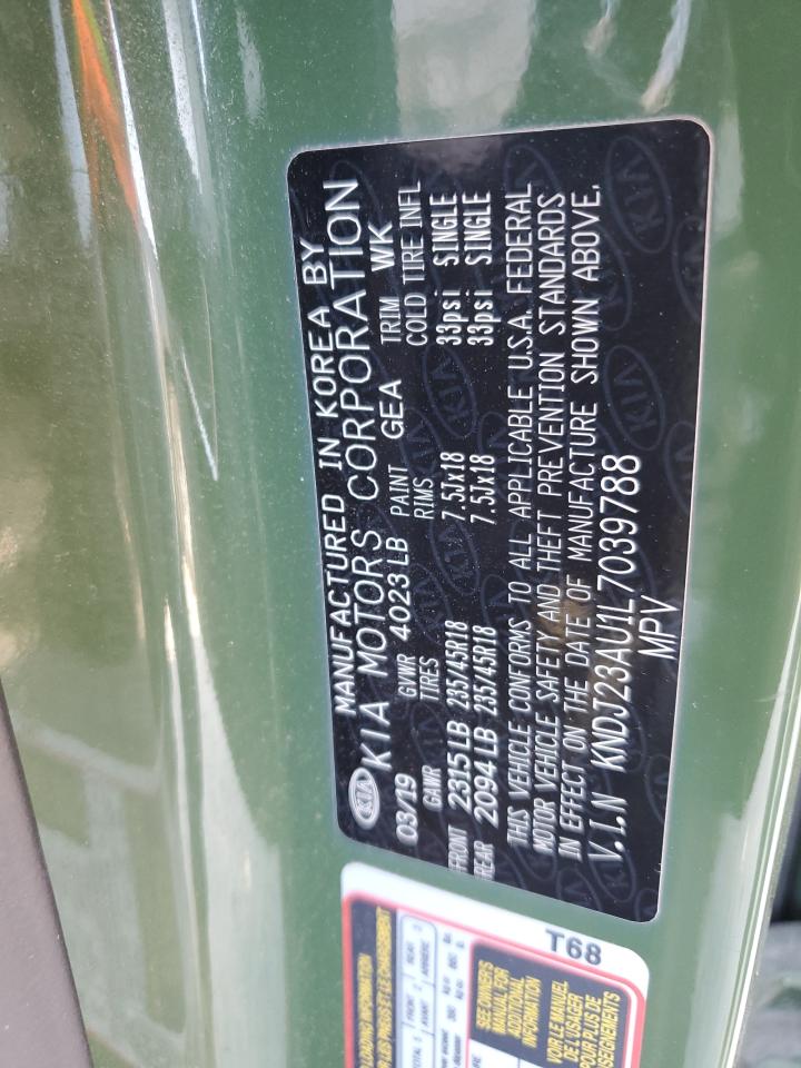 2020 Kia Soul Lx VIN: KNDJ23AU1L7039788 Lot: 69945885