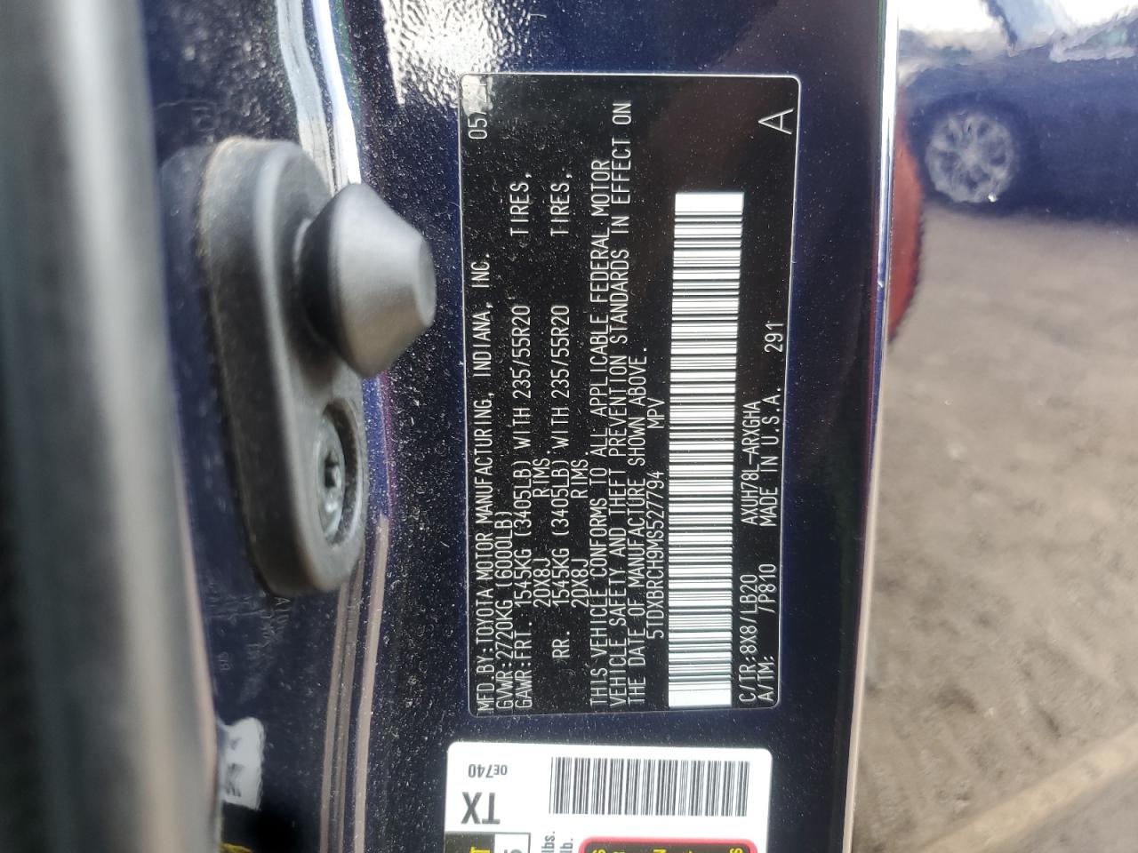 2021 Toyota Highlander Hybrid Limited VIN: 5TDXBRCH9MS527794 Lot: 68958315