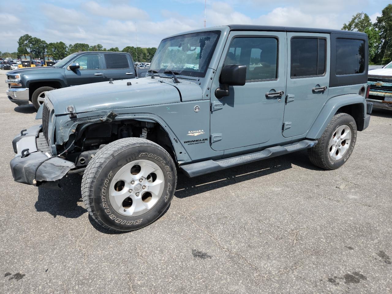 2014 Jeep Wrangler Unlimited Sahara grey null flexible 1C4BJWEG2EL292951 photo #1