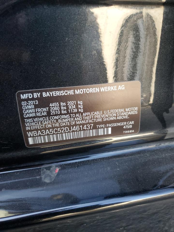 2013 BMW 328 I VIN: WBA3A5C52DJ461437 Lot: 70893365