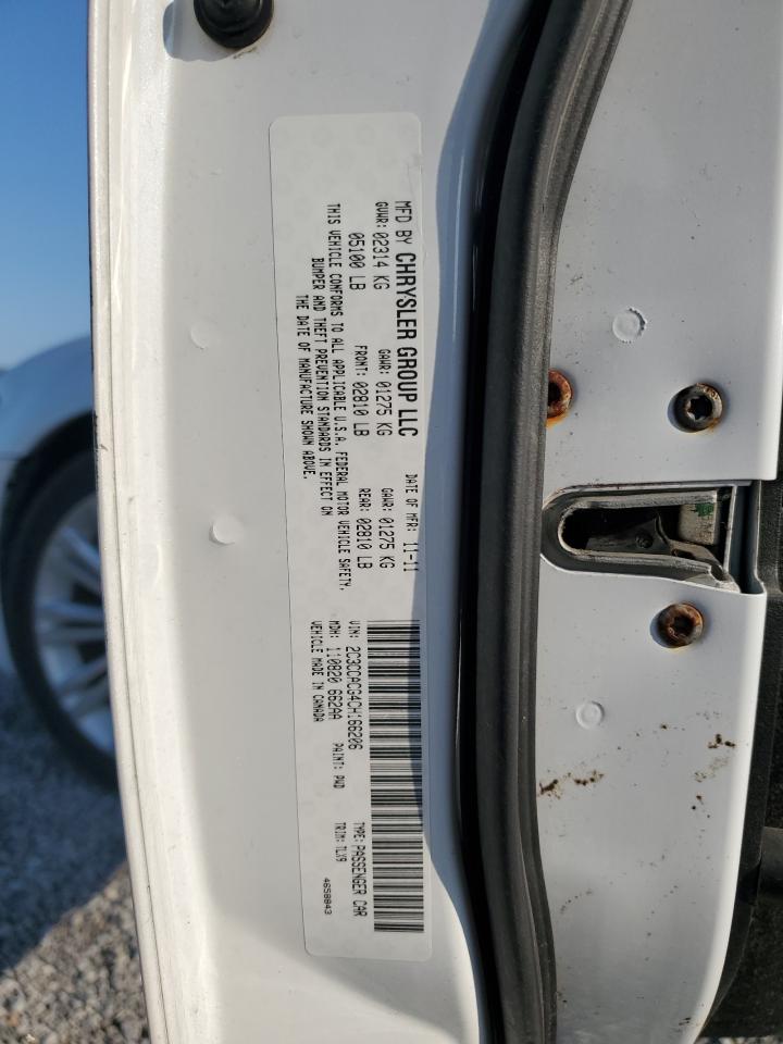 2012 Chrysler 300 Limited VIN: 2C3CCACG4CH166206 Lot: 68617035