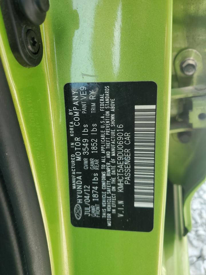 2013 Hyundai Accent Gls VIN: KMHCT5AE9DU069016 Lot: 68174245