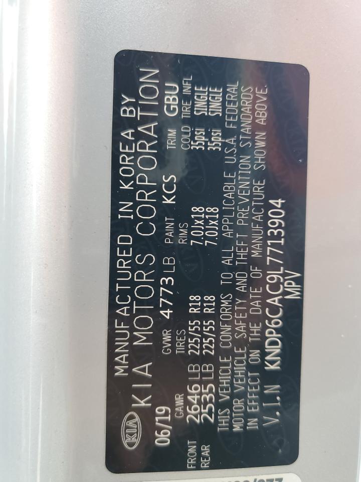 2020 Kia Sportage S VIN: KNDP6CAC9L7713904 Lot: 69799805