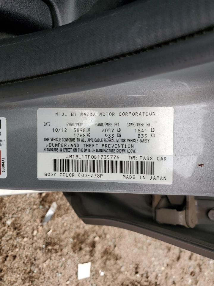 2013 Mazda 3 I VIN: JM1BL1TF0D1735776 Lot: 69697155