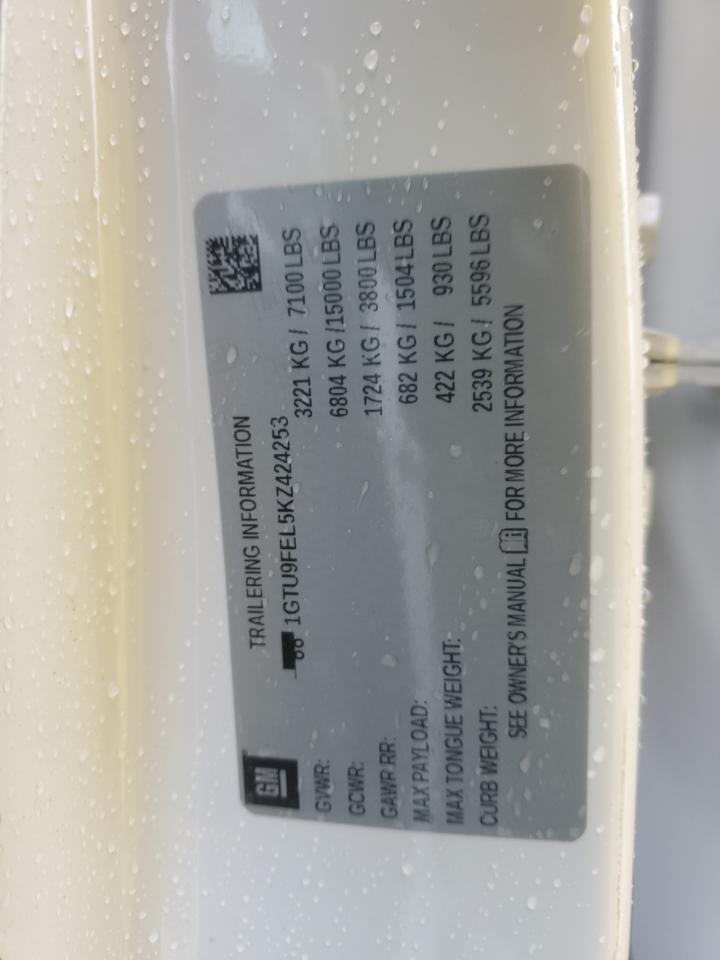 2019 GMC Sierra K1500 Denali VIN: 1GTU9FEL5KZ424253 Lot: 69327755