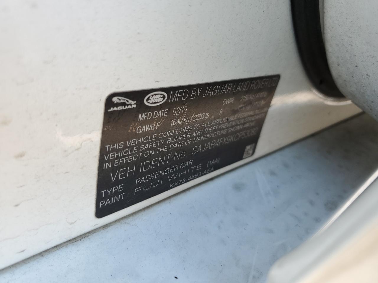 2019 Jaguar Xe VIN: SAJAR4FX9KCP53082 Lot: 68277715