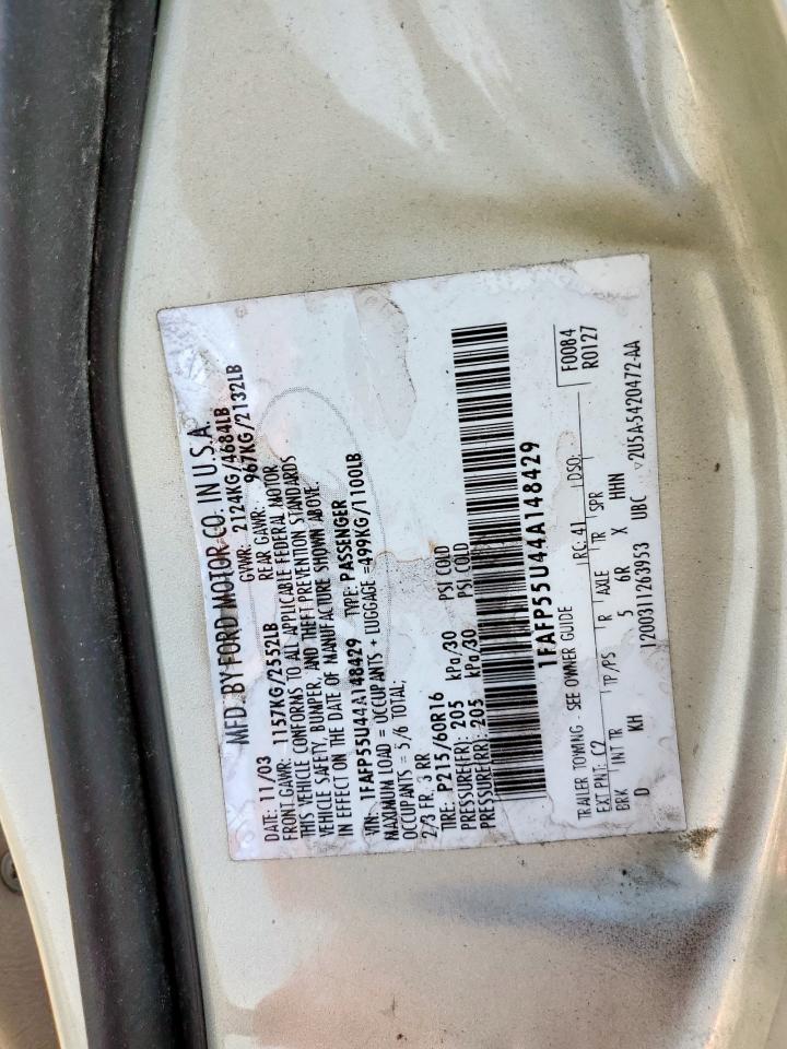 2004 Ford Taurus Ses VIN: 1FAFP55U44A148429 Lot: 68965105