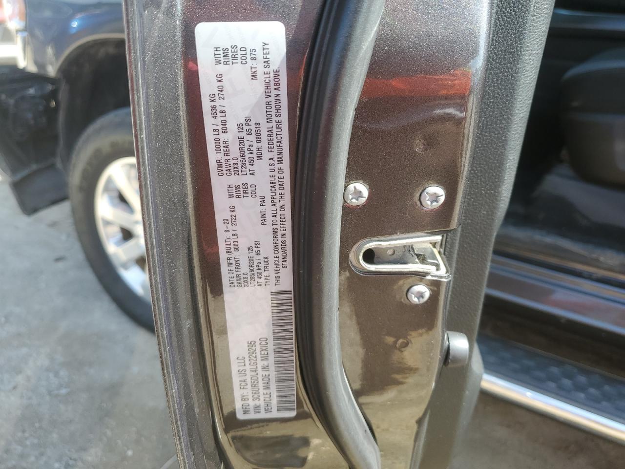 2020 Ram 2500 Big Horn VIN: 3C6UR5DL4LG229295 Lot: 69443375