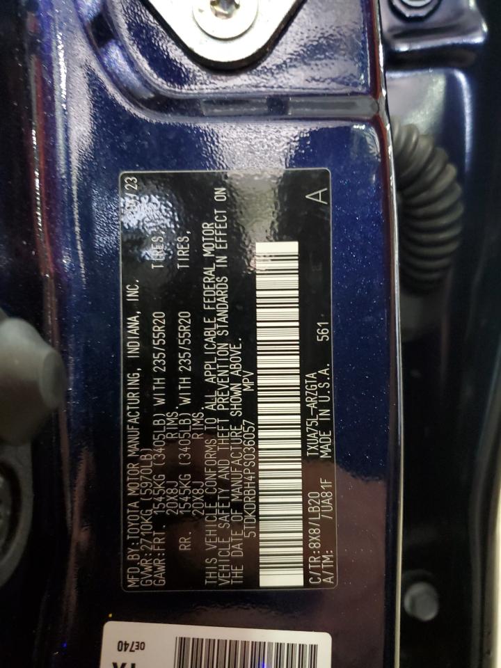 2023 Toyota Highlander L VIN: 5TDKDRBH4PS036057 Lot: 71100375