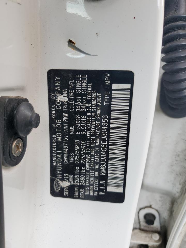 2014 Hyundai Tucson Gls VIN: KM8JU3AG6EU804353 Lot: 69075945