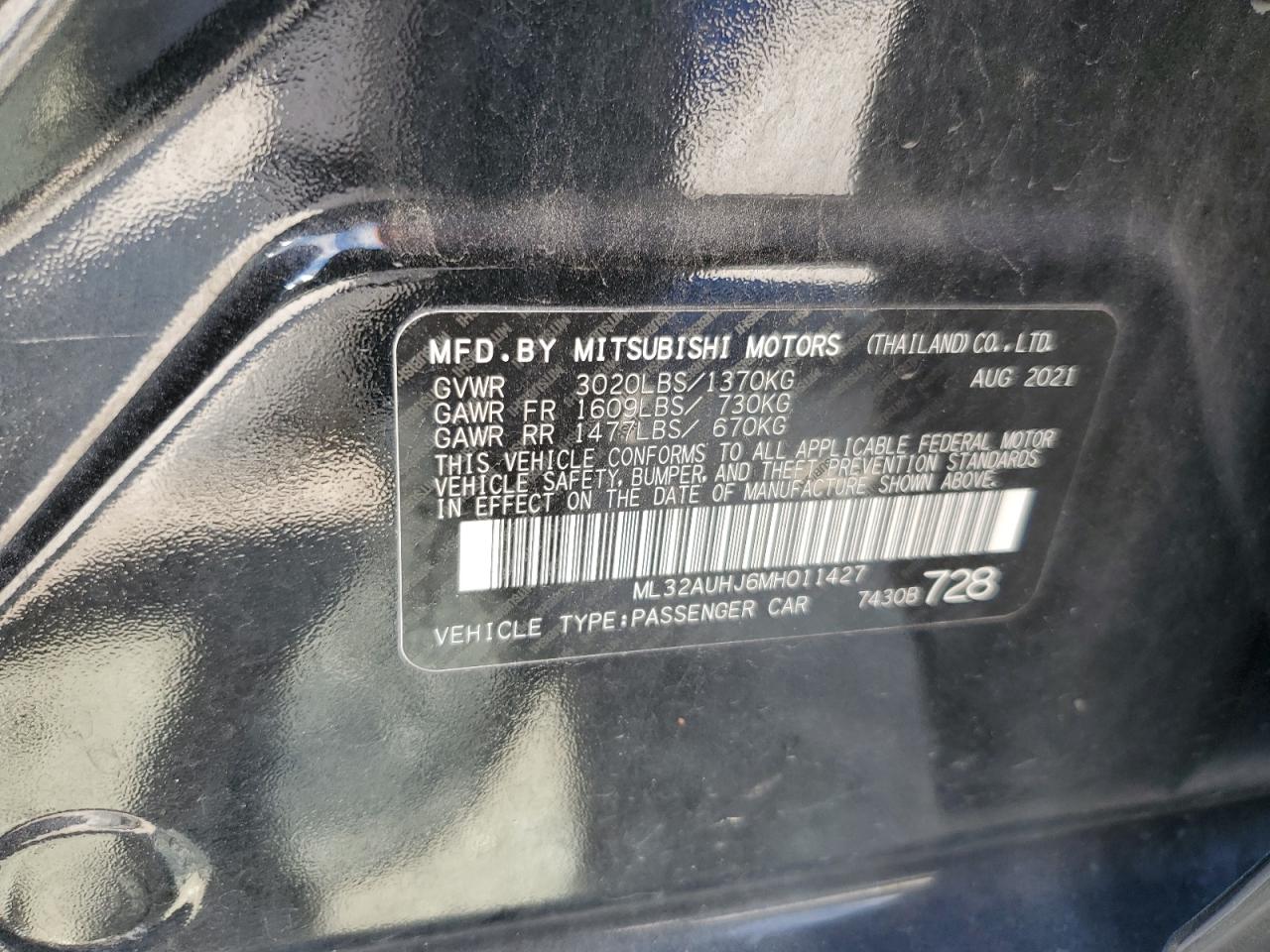 2021 Mitsubishi Mirage Es VIN: ML32AUHJ6MH011427 Lot: 69607185