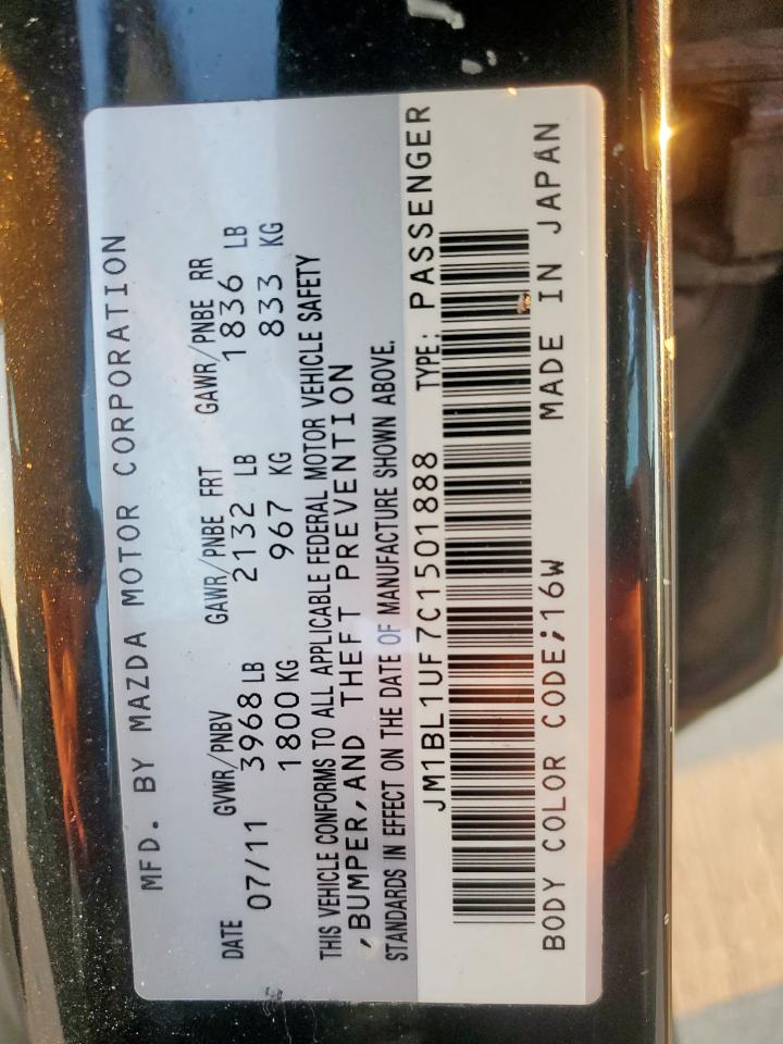 2012 Mazda 3 I VIN: JM1BL1UF7C1501888 Lot: 66502685