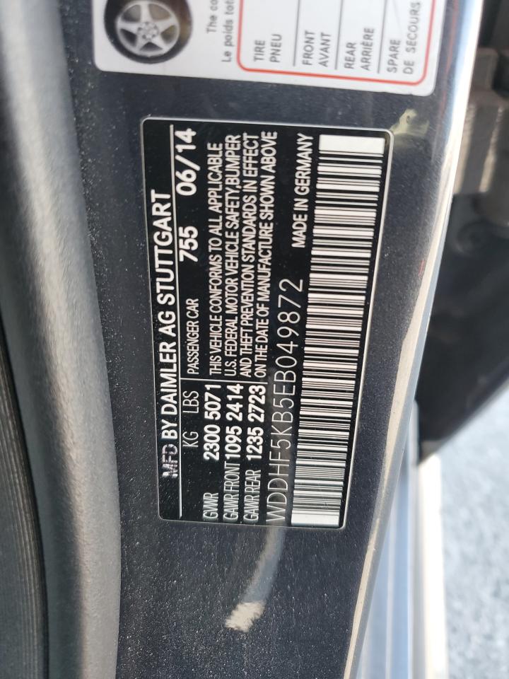 2014 Mercedes-Benz E 350 VIN: WDDHF5KB5EB049872 Lot: 68393395