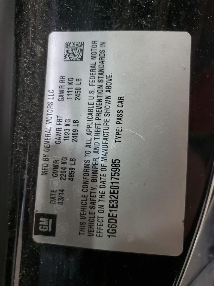 2014 Cadillac Cts VIN: 1G6DE1E32E0175985 Lot: 70288995