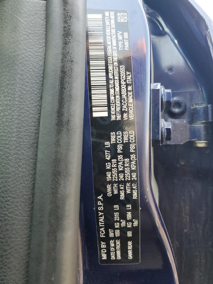 2017 Jeep Renegade Latitude VIN: ZACCJABBXHPG20553 Lot: 66084765