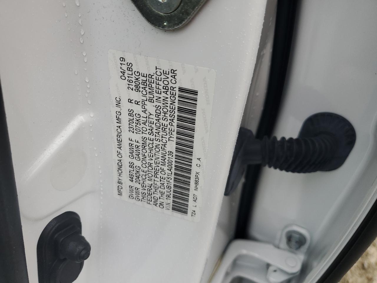 2020 Acura Tlx Technology VIN: 19UUB1F51LA000139 Lot: 69641915